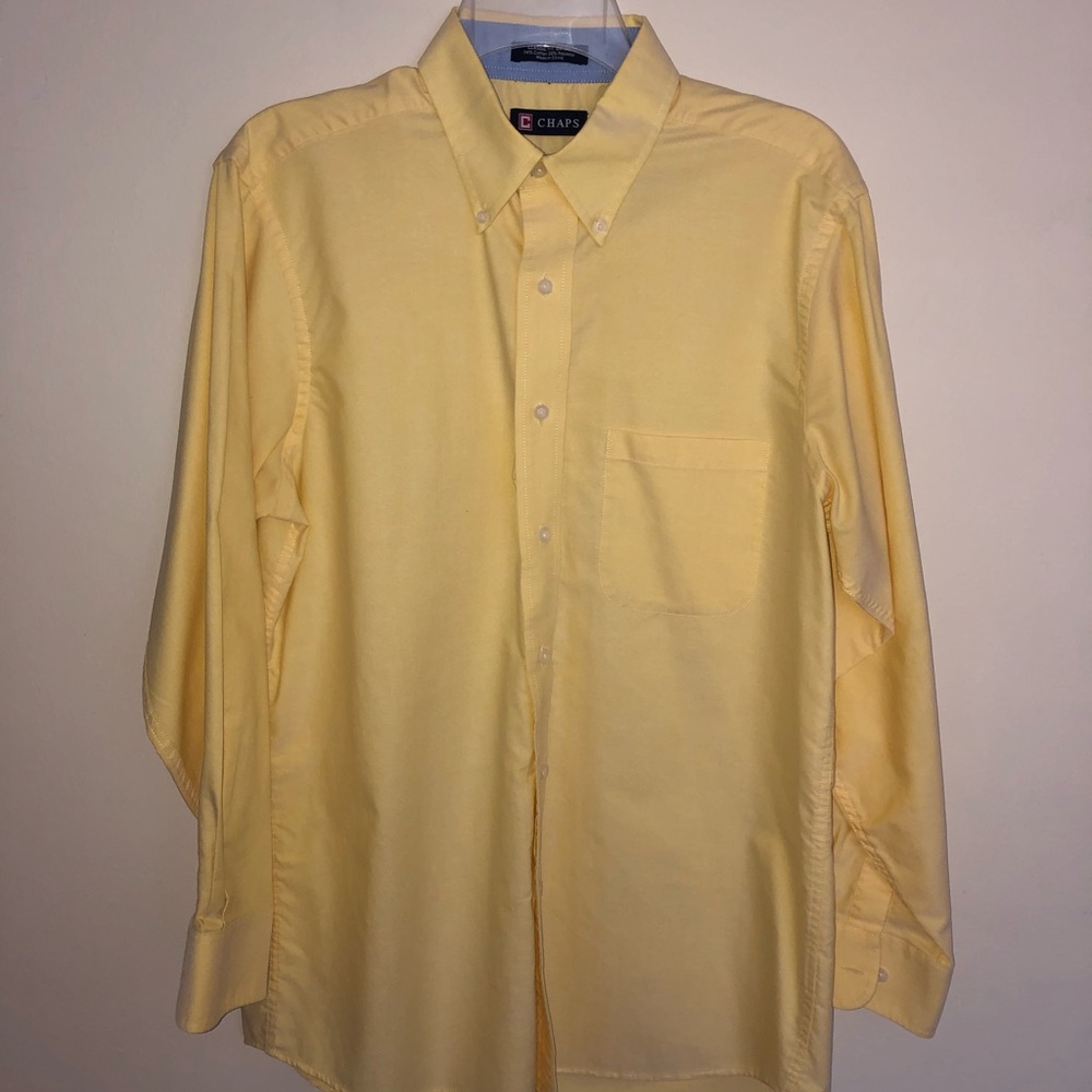 Chaps yellow dress shirt